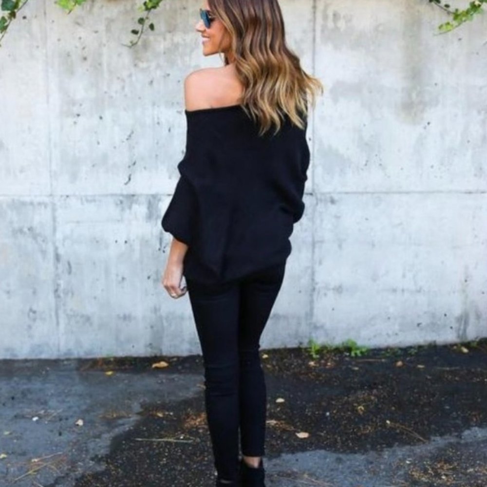 Off the Shoulder Ribbed Top - Picture 2 of 5